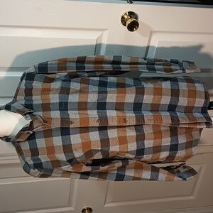 EDDIE BAUER MENS RELAXED FIT FLANNEL SHIRT LARGE  EXCELLENT COND